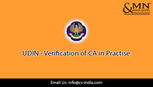 UDIN - Verification of CA in Practise