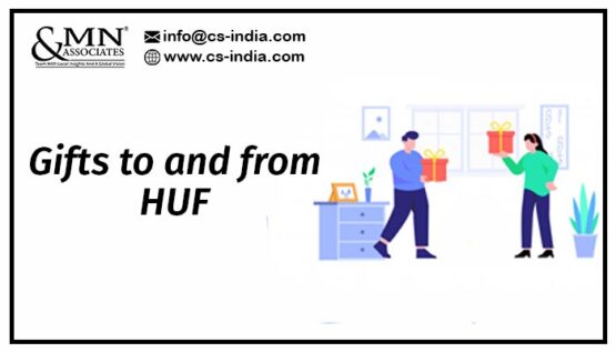 Gifts To And From HUF MN Associates CS India